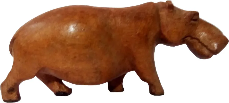 Hippo carved wood