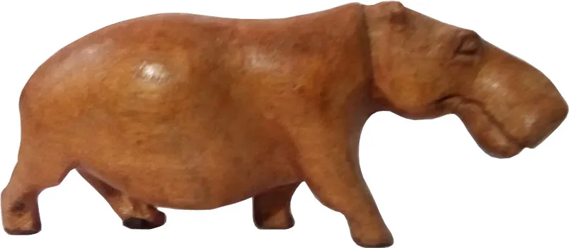 Hippo carved wood