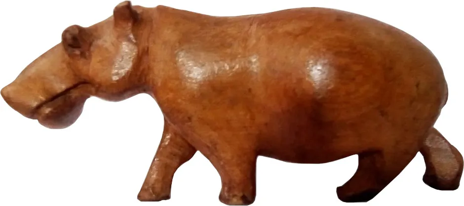 Hippo carved wood