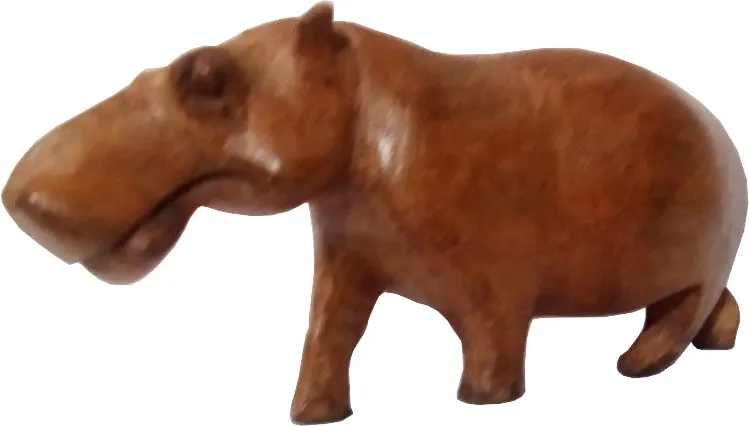 Hippo carved wood