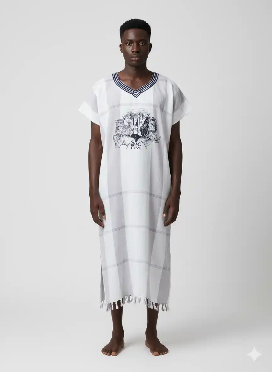 african shirt with elephant print