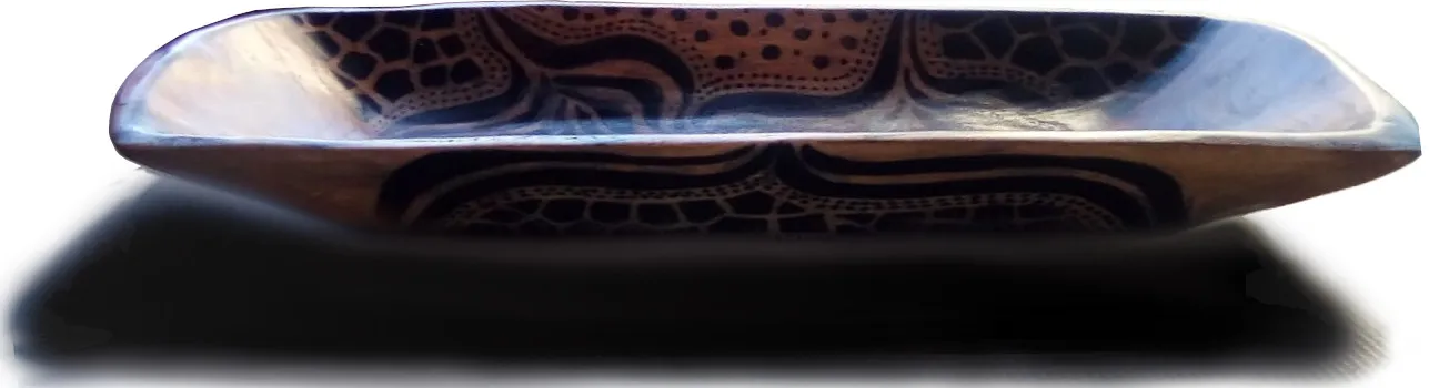 Rectangular wooden platter