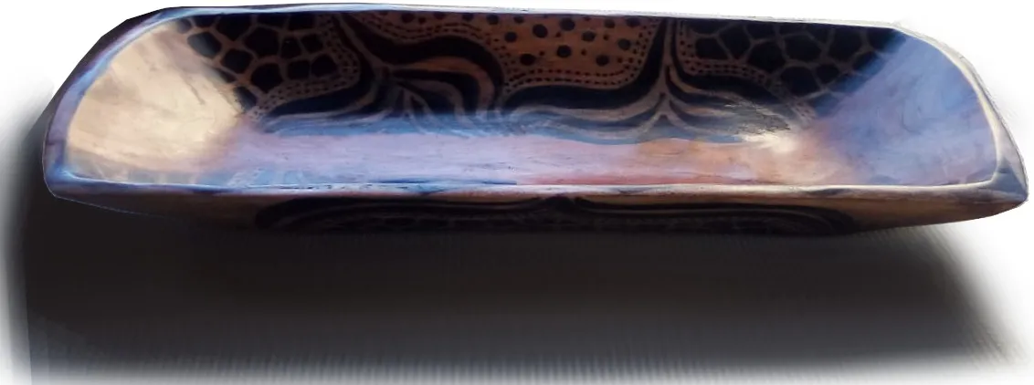 Rectangular wooden platter